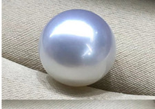 Enorme pérola solta redonda branca genuína mar do sul natural 14mm meio perfurada 668AAAB, usado comprar usado  Enviando para Brazil