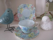 LINDO TRIO DE PORCELANA SHELLEY MELODY FINE BONE comprar usado  Enviando para Brazil
