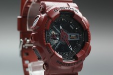 Quase perfeito relógio Casio G-shock GA-110EW módulo 5146 vermelho preto 51mm Ana Digi JAPÃO comprar usado  Enviando para Brazil