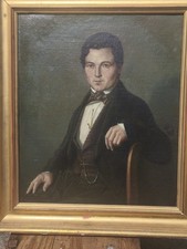 Ancien portrait gentilhomme d'occasion  Plélan-le-Grand