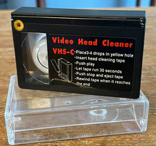 Limpador de cabeça de vídeo VHS-C fita de limpeza cassete vintage com estojo plástico comprar usado  Enviando para Brazil