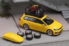 VW Volkswagen Golf Mk VII Variant + bike & roof box  - yellow - Zoom 1:64, usado comprar usado  Enviando para Brazil