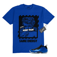 Camiseta Foamposite Royal International azul One Air branca preta para combinar com ENERGIA comprar usado  Enviando para Brazil