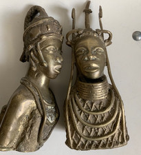 Benin brass bust for sale  TORQUAY