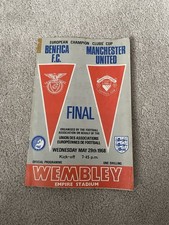 Programme benfica manchester for sale  LONDON