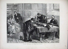 Estampa antiga 1871 Oxford School Teachers Room Table Sydney Hall Art 19º comprar usado  Enviando para Brazil