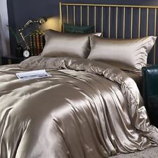 Juegos de cama satinada de seda morera funda de edredón funda de cama plana/ajustada fundas de almohada segunda mano  Embacar hacia Mexico