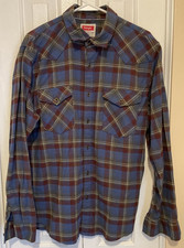 Camisa Wrangler manga longa azul xadrez tamanho grande vintage década de 1980 à venda comprar usado  Enviando para Brazil