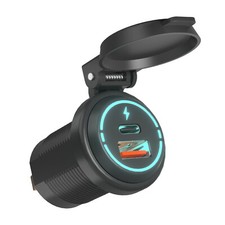 Carregador de carro rápido duplo USB PD tipo-C adaptador de tomada à prova d'água comprar usado  Enviando para Brazil