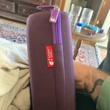 Estojo pequeno roxo rígido com zíper com alça e compartimentos para viagem comprar usado  Enviando para Brazil