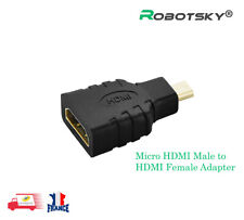 Adaptateur Micro HDMI Male vers HDMI Femelle1080 P pour Xbox 360 pour PS3 HDTV na sprzedaż  Wysyłka do Poland