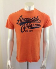 Camiseta Aeropostale's California masculina laranja manga curta soletrar algodão tamanho P comprar usado  Enviando para Brazil