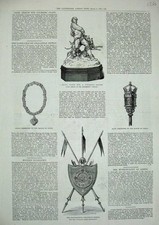Placa de rifle Bannockburn Shield com estampa antiga original 1883 Mace Mayor Lewes comprar usado  Enviando para Brazil