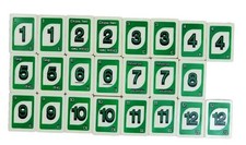 Jogo de tabuleiro UNO Rummy Up substituição azulejos originais somente verde Mattel 23 peças, usado comprar usado  Enviando para Brazil