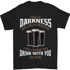 Camiseta para hombre Hello Darkness My Old Friend Funny Guiness 100 % algodón segunda mano  Embacar hacia Mexico