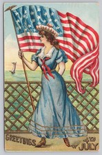 Postcard greetings 4th for sale  Mansfield