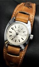 Vintage Novo EDOX Feminino 24mm Relógio Automático Suíço Data 17j Mostrador Caixa Prata comprar usado  Enviando para Brazil