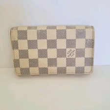 Carteira Louis Vuitton LV Portefeuille azul xadrez bifold monograma médio branca , usado comprar usado  Enviando para Brazil
