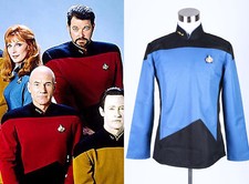 Usado, Fantasia camisa uniforme Star Trek TNG The Next Generation cosplay azul tamanho P-2XL comprar usado  Enviando para Brazil