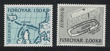 Faroe Is. Viking Voyages in North Atlantic Europa 1982 MNH Sc#81-82 SG#69-70 comprar usado  Enviando para Brazil