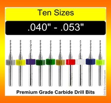 Usado, Conjunto de brocas -10 tamanhos .04" .043 .044 .045 .0465 .047 .049 .051 .052 .053" C1 comprar usado  Enviando para Brazil