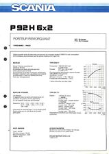 SCANIA TRUCKS  / FICHE TECHNIQUE / PORTEUR P 92 H 6 X 2 comprar usado  Enviando para Brazil