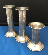 Trio pewter candle for sale  SANDBACH