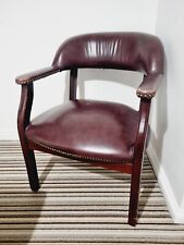 Leather chair red for sale  BUSHEY