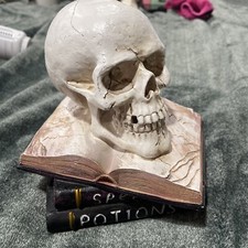 Decoração de Halloween caveira feitiços poções resina oca não acende comprar usado  Enviando para Brazil