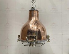 Luminária pendente antiga de cobre e alumínio – Luminária de teto industrial comprar usado  Enviando para Brazil