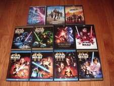 Set of all 11 Star Wars films on DVD. Episodes 1-9 +Rogue One & Solo. Fullscreen, usado comprar usado  Enviando para Brazil