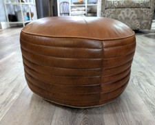 Vintage leather pouffe for sale  Athens