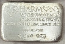 Barra de prata vintage Hoover & Strong 5 oz harmonia não derramada rara 1 comprar usado  Enviando para Brazil