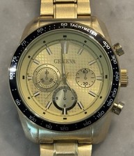 Relógio masculino multifuncional Genebra tom dourado FMDJM576 - estojo de 50 mm comprar usado  Enviando para Brazil