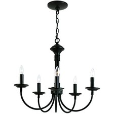 Candelabro Trans Globe 9015 BK Colonial preto 5 luzes comprar usado  Enviando para Brazil