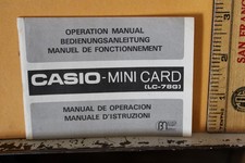 Mini calculadora de cartões Casio vintage LC-78G manual de operação comprar usado  Enviando para Brazil