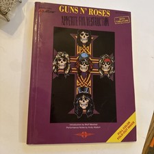 Livro de guia de música vocal guitarra Guns N Roses Appetite For Destruction 1988 com pôster comprar usado  Enviando para Brazil