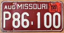 1955 missouri license for sale  Everett