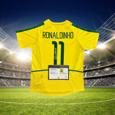 Camiseta Ronaldinho Brasil Futebol/Futebol assinada *Assinatura impressa comprar usado  Enviando para Brazil
