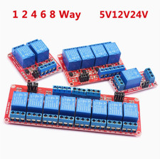 Módulo de placa de relé 1-8 canais alto/baixo 5V12V24V optocoupler isolamento Arduino Pi, usado comprar usado  Enviando para Brazil