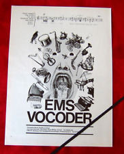 Ems vocoder synthesizer for sale  DUNSTABLE