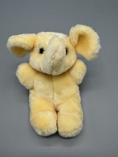 Usado, Pelúcia de elefante amarelo vintage pequeno 8” bicho de pelúcia sem etiqueta comprar usado  Enviando para Brazil