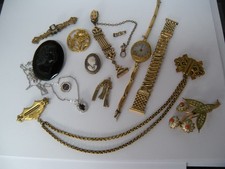 LOTE de joyas antiguas y vintage para reparación y/o reutilización segunda mano  Embacar hacia Mexico
