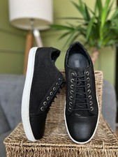 Black leather sneakers for sale  EDINBURGH