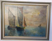 Großes ölgemälde segelboote gebraucht kaufen  Krefeld