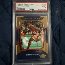2004 SP JOGO USADO #140 LEBRON JAMES GOLD #'d 07/50 PSA 9 Estado perfeito comprar usado  Enviando para Brazil