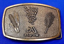 Fivela de cinto vintage Asgrow milho trigo soja agricultura NOS comprar usado  Enviando para Brazil