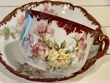 Limoges teacup maroon for sale  Huntington Beach