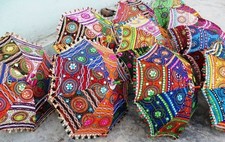 Używany, Zestaw 20 szt. Indyjski haftowany parasol roboczy Mehndi Dekoracja ślubna Parasol przeciwsłoneczny na sprzedaż  Wysyłka do Poland