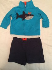 Jaqueta azul Carter's com tubarão e caranguejo + shorts azul marinho tamanho 3 meses--EUC comprar usado  Enviando para Brazil